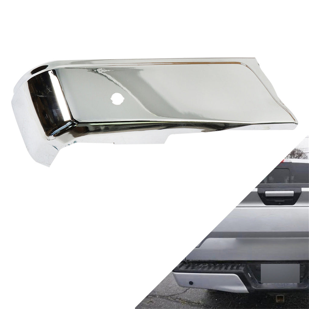 labwork Chrome Left Side Rear Bumper End Cover with Park Assist Sensors Hole Replacement for 2015-2020 F150 FL3Z17906B