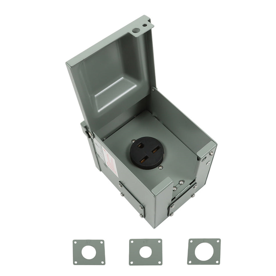 labwork 30 A 6-30R Volt Welding Power Outlet Box - Lockable Enclosed Weather Proof Outdoor Power Output