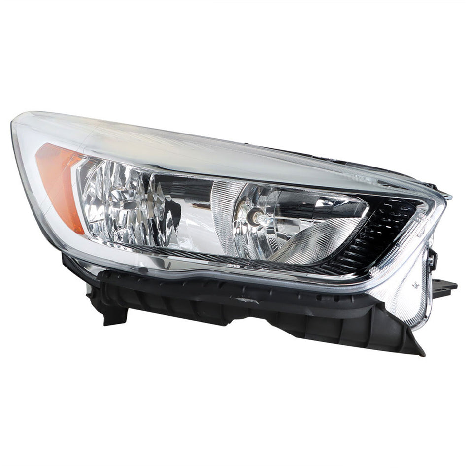 labwork Headlight Assembly Replacement for 2017-2019 Ford Escape Halogen w/o LED Chrome Headlamp Right Passenger Side FO2503349