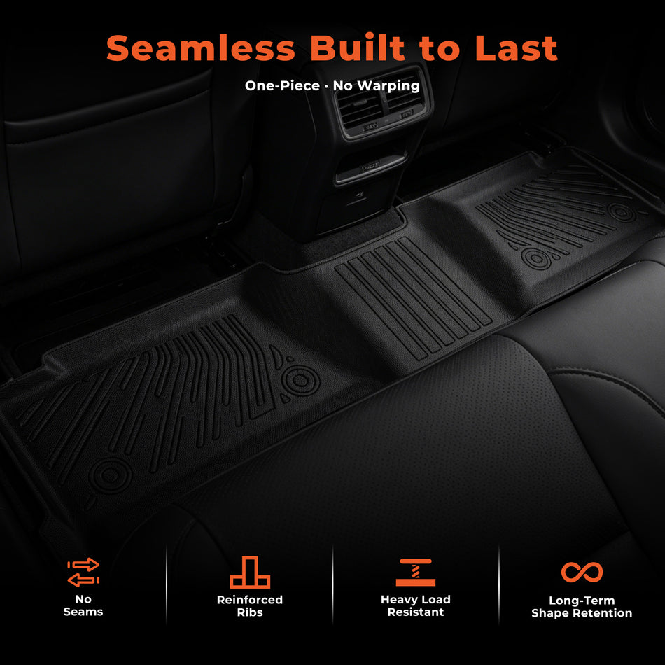 3-Piece 3D TPE All-Weather Floor Mats for 1999-2007 Chevy Silverado GMC Sierra 1500 2500 Classic