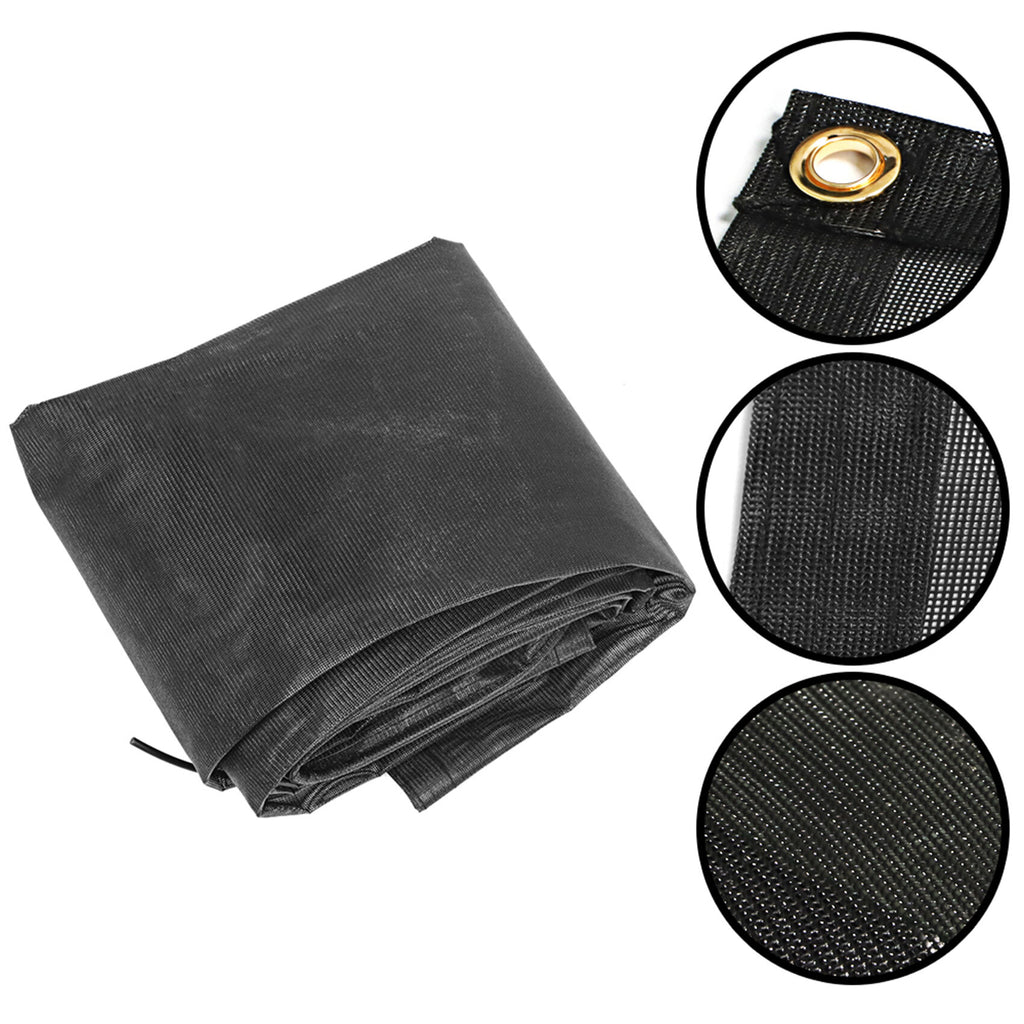 7FT x 12FT 3in RV Awning Sun Shade Screen Front Side Awning Complete Kit Grid Uv Blocking Replacement for Travel Outdoor Camping Black