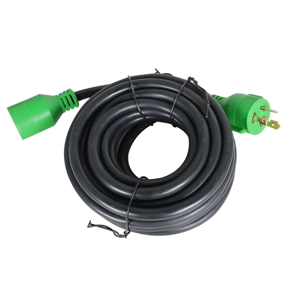 labwork 30 A 25 Feet 3 Prong Generator Extension Cord L5-30P to L5-30R 125V Up to 7500W 10 Gauge SJTW Generator Cord