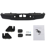 labwork Black Rear Step Bumper Replacement for 2007-2013 Toyota Tundra with Parking Aid Sensor Holes