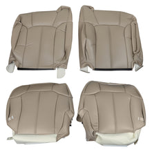 Load image into Gallery viewer, labwork Seat Cover Front Driver and Passenger Side Bottom and 4 Pieces Artificial Leather Tan Replacement for Chevy GMC Tahoe Suburban Avalanche 2003 2004 2005 2006 2007