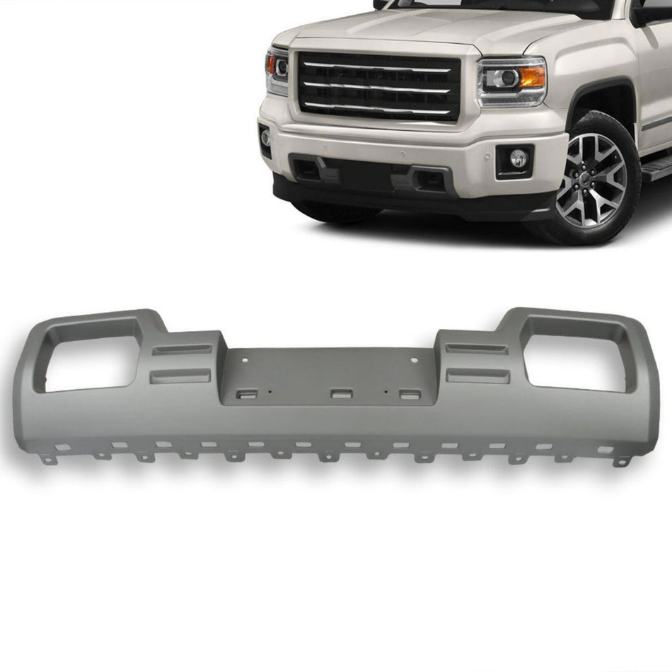 labwork Front Bumper Skid Plate Lower Cover Silver Gray Replacement for 2014 2015 Sierra 1500 22902312 GM1053100