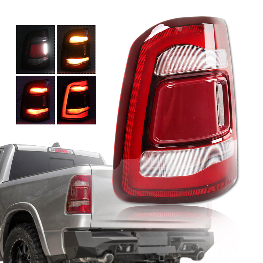 labwork Driver Side LED Tail Light Replacement for 2019-2022 Ram 1500 Red Lens