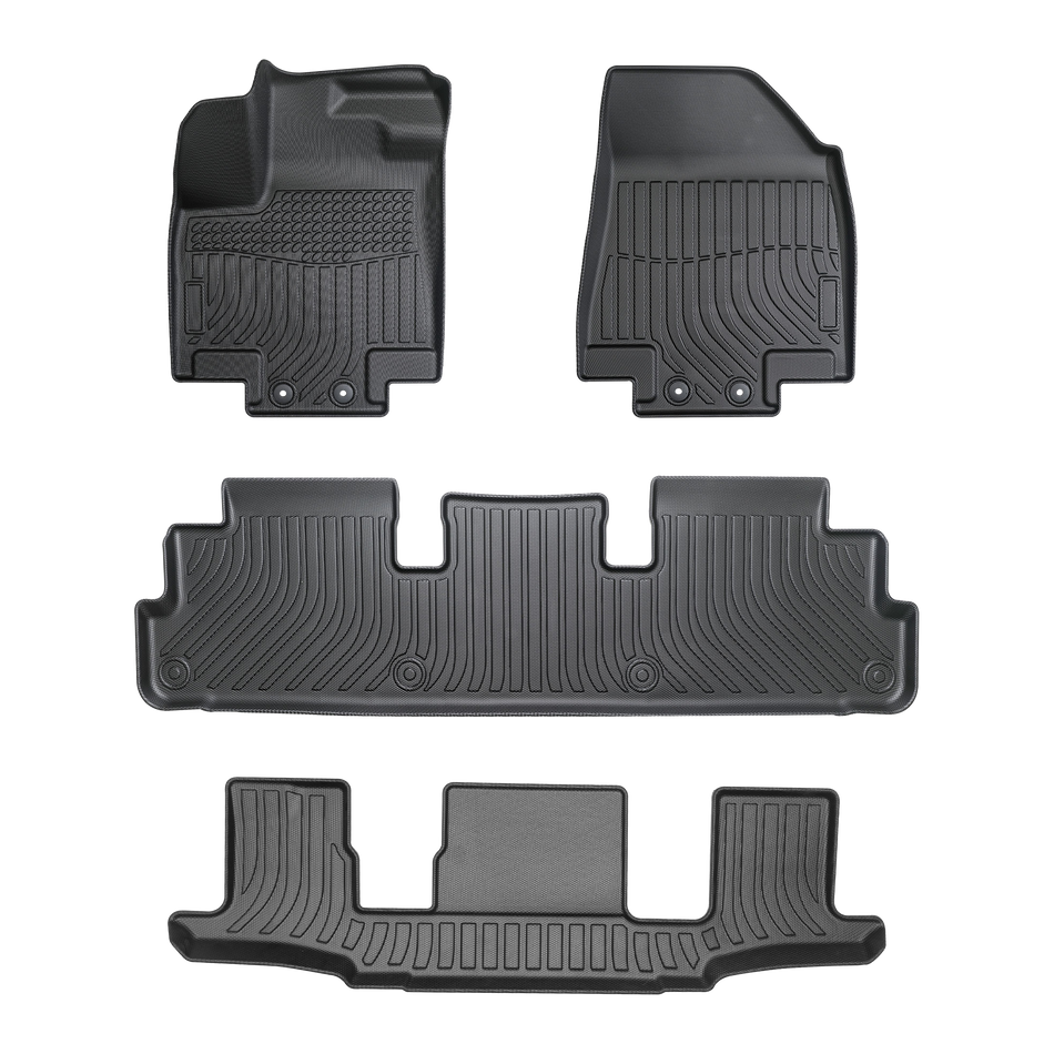 4-Piece All-Weather TPE Floor Mats for 2022-2025 Nissan Pathfinder (7-Seat) & QX60 (6-Seat)
