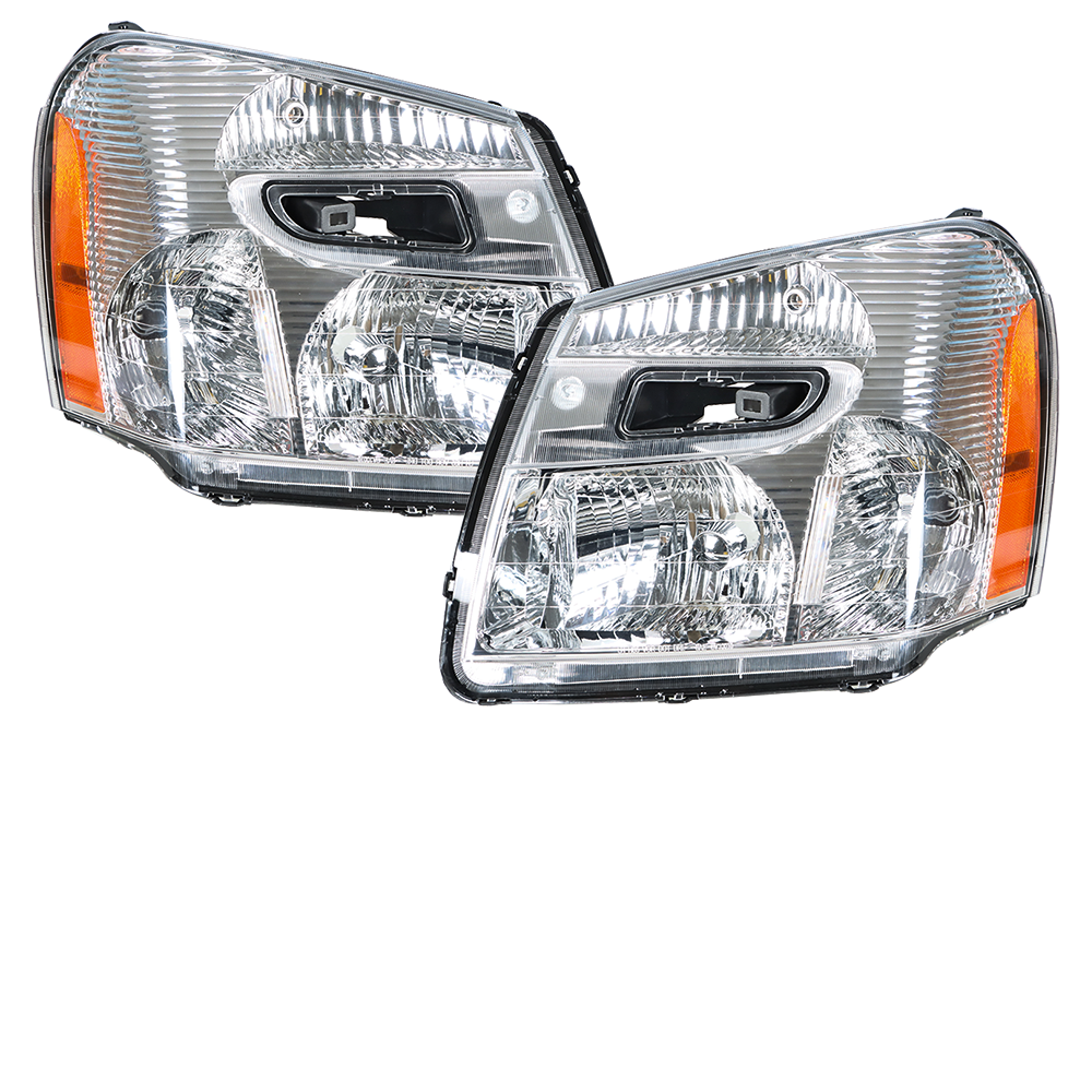 Headlight Front Pair Lamps For 2005-2009 Chevy Equinox Halogen LH+RH Chrome