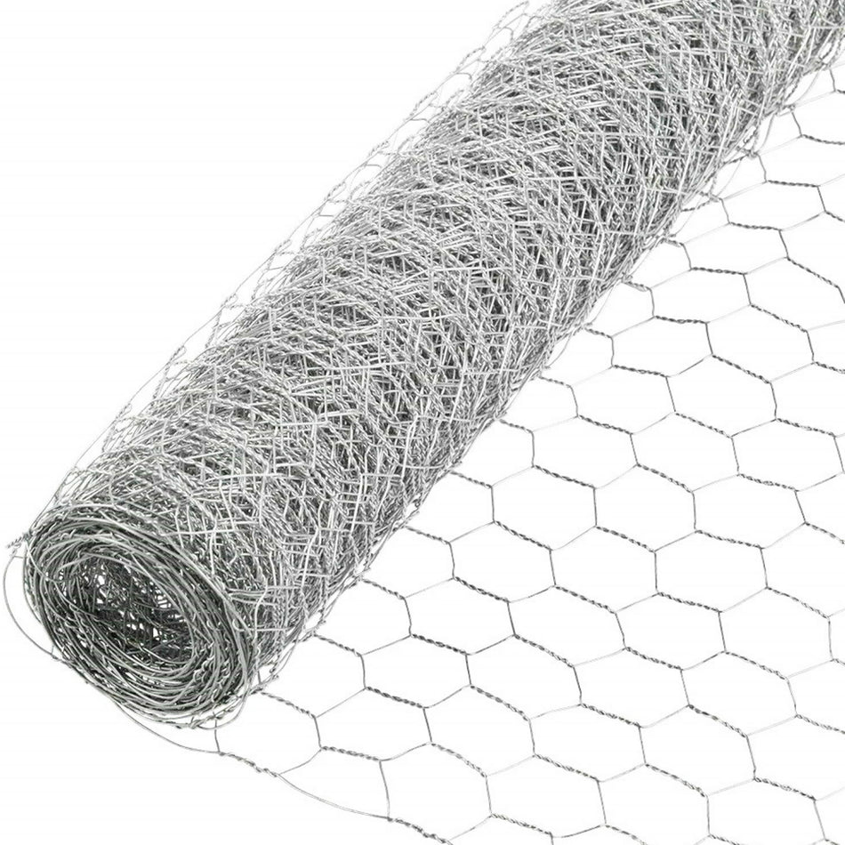 Galvanized Poultry Wire Netting 2" Hexagonal Mesh Wire Fence Suit for Family Craft Projects Chicken Netting Garden Fencing Backyard Fencing (4ft x 150ft)