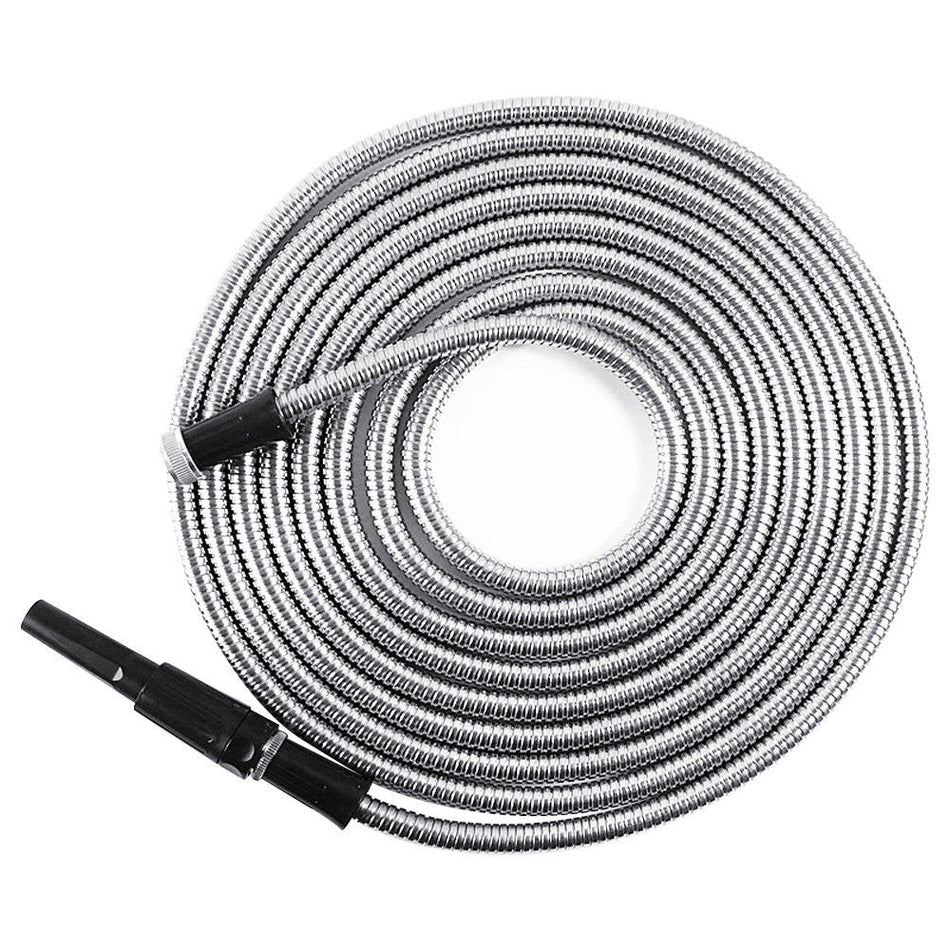 Stainless Steel Hose,Lightweight Metal Garden Flexible Water Hose,Shower Hose 25/50/75/100 FT (50)