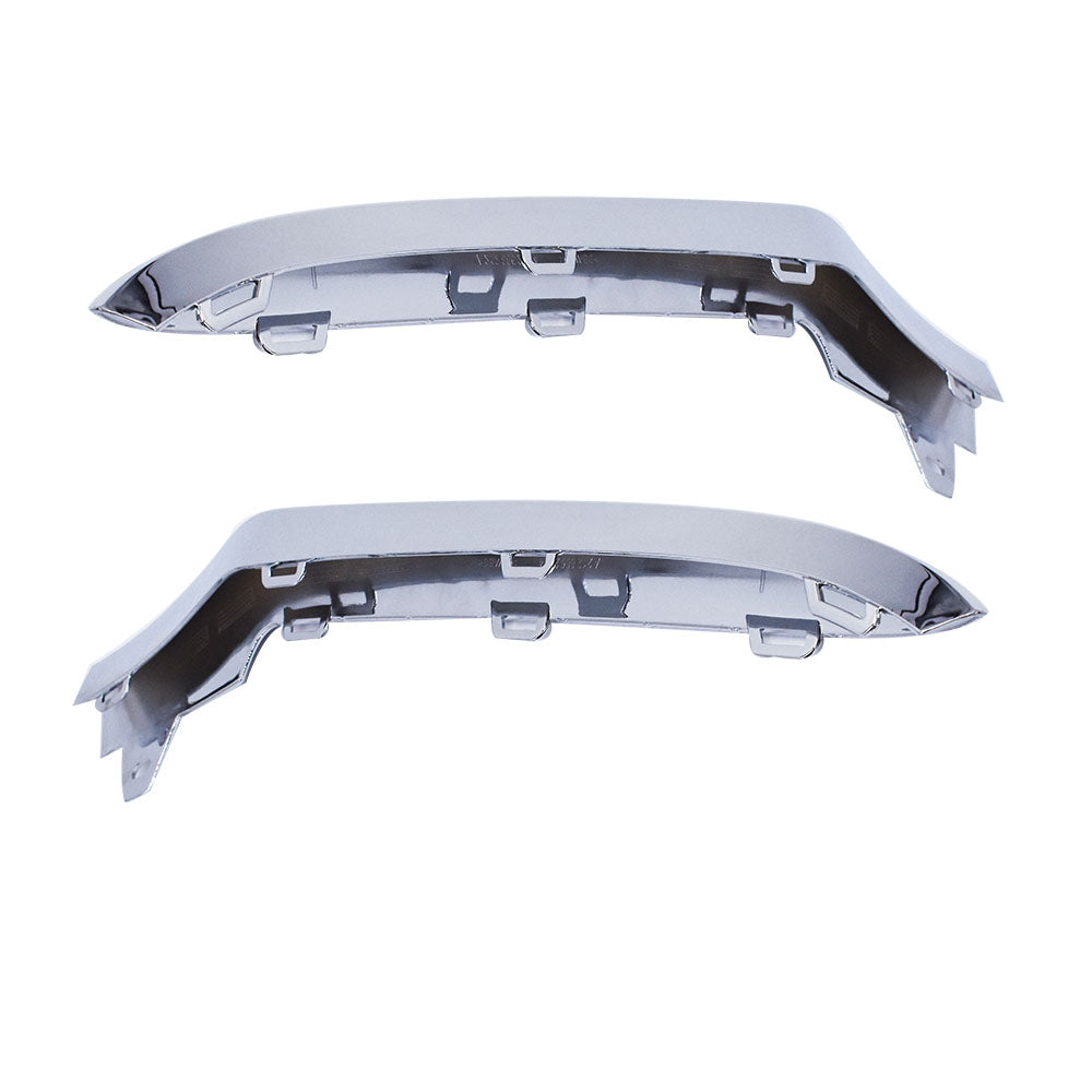 1 PAIR L&R Front Bumper Chrome Trim Molding for Mercedes W212 E350 2014-2016 US Lab Work Auto