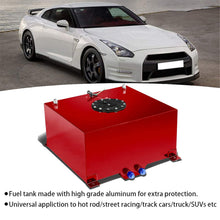 Load image into Gallery viewer, 10 Gallon Red Coated Aluminum Racing/Drifting Fuel Cell Gas Tank+Level Sender Lab Work Auto