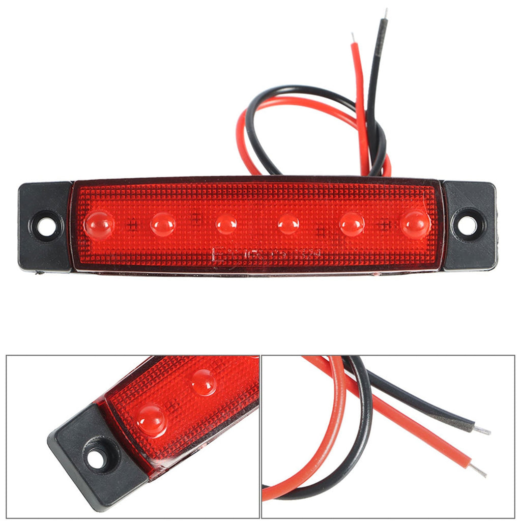 10× LED Upgrade Rear Waterproof Red Truck Boat Trailer Marker Tail Light Kit Lab Work Auto