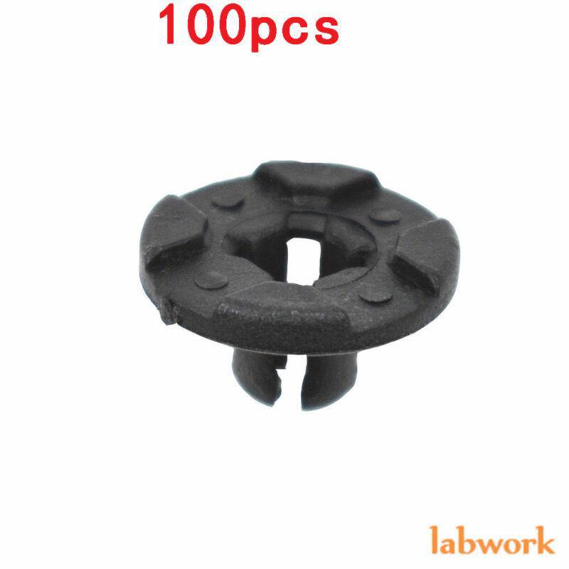 100x Bumper Clips 8mm Plastic Rivet Fastener Mud Flaps Fender Push for NISSAN US Lab Work Auto