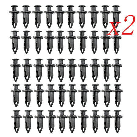 100x Car 8mm Dia Hole Plastic Rivets Fastener Auto Fender Bumper Push Pin Clips Lab Work Auto