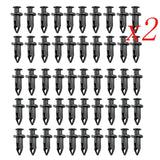 100x Car 8mm Dia Hole Plastic Rivets Fastener Auto Fender Bumper Push Pin Clips