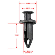 Load image into Gallery viewer, 100x Car 8mm Dia Hole Plastic Rivets Fastener Auto Fender Bumper Push Pin Clips Lab Work Auto