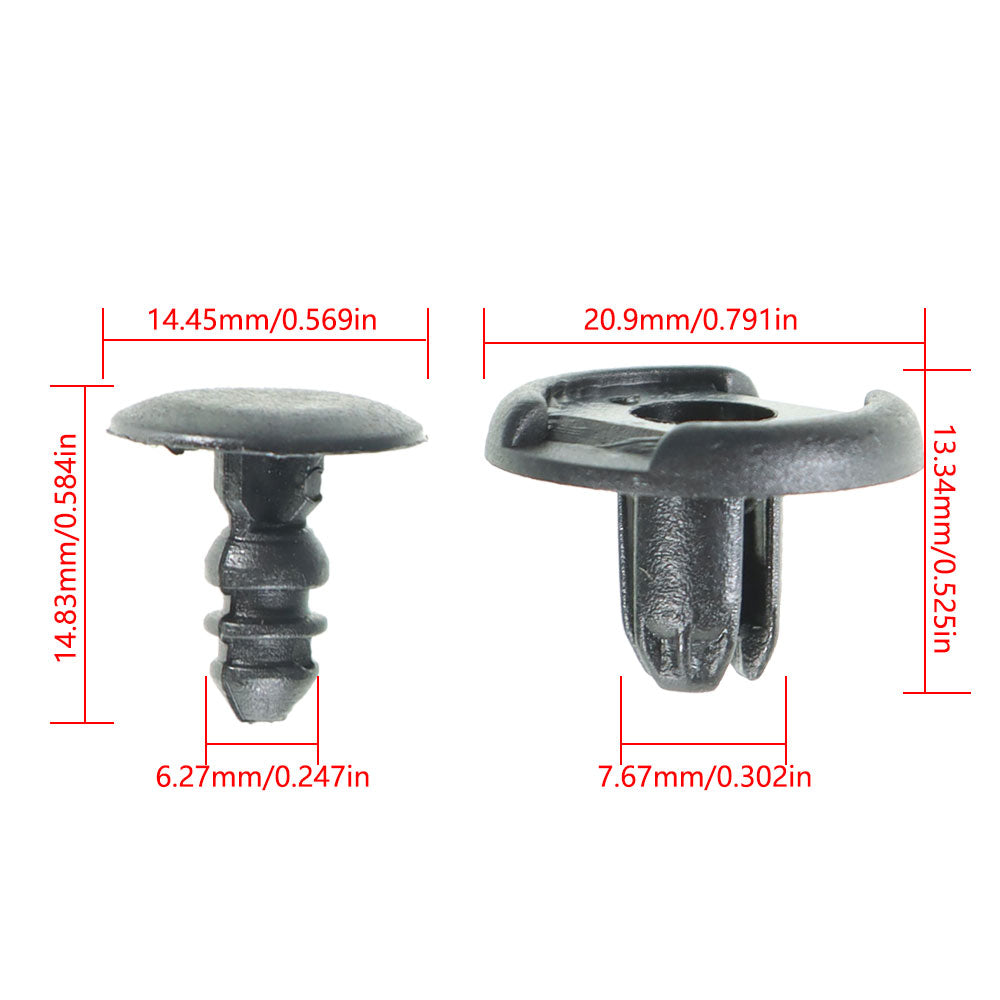 100x Fender Liner Clips Push Retainer For Honda Civic Accord Acura Integra Lab Work Auto