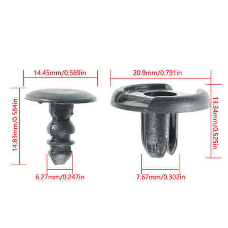 100x Fender Liner Clips Push Retainer For Honda Civic Accord Acura Integra Lab Work Auto