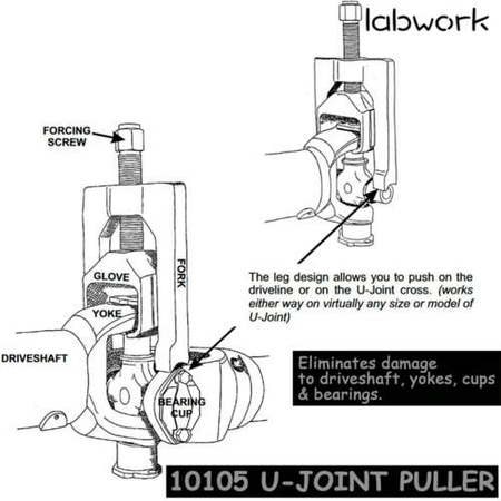 10105 Heavy Duty Universal Joint Puller Press Removal U-Joint Tool for Cars Lab Work Auto