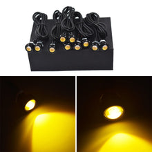 Load image into Gallery viewer, 10PCS Amber Yellow 18MM Eagle Eye 9W LED Fog DRL Reverse Backup Light Car Motor Lab Work Auto