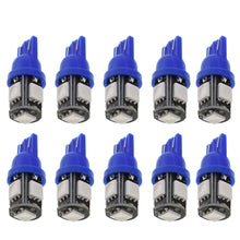 Load image into Gallery viewer, 10x T10 LED Bulbs Car Interior License Light 2825 192 194 5050 5 SMD Ultra Blue Lab Work Auto