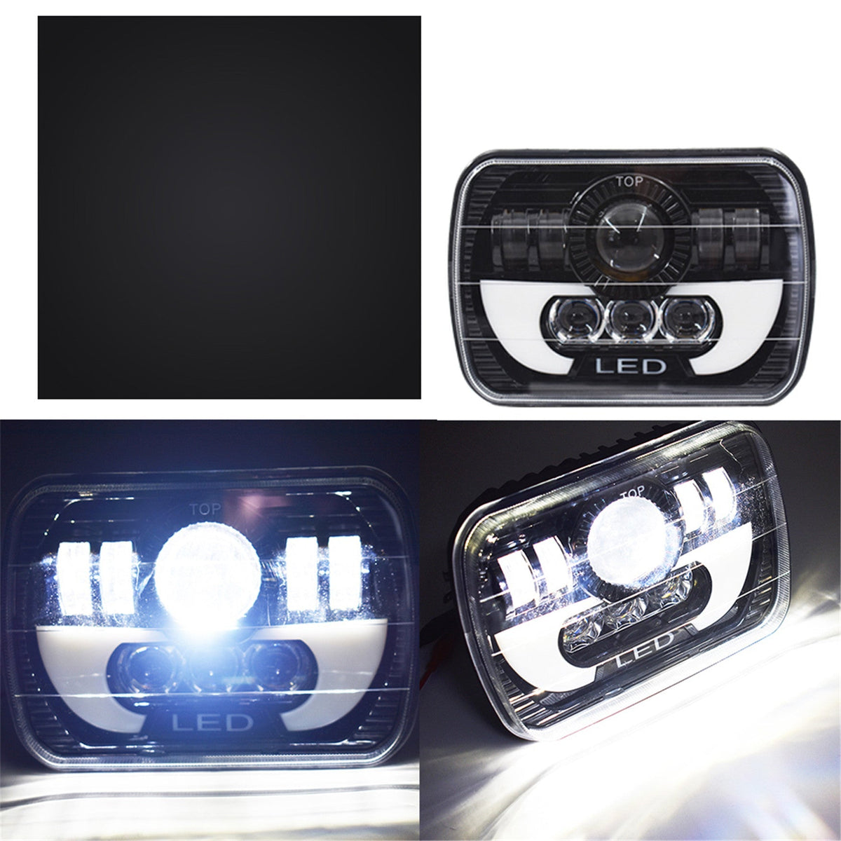 120W LED Headlight DRL Fit For 1986-1995 Jeep Wrangler YJ 1984-2001 Cherokee XJ Lab Work Auto