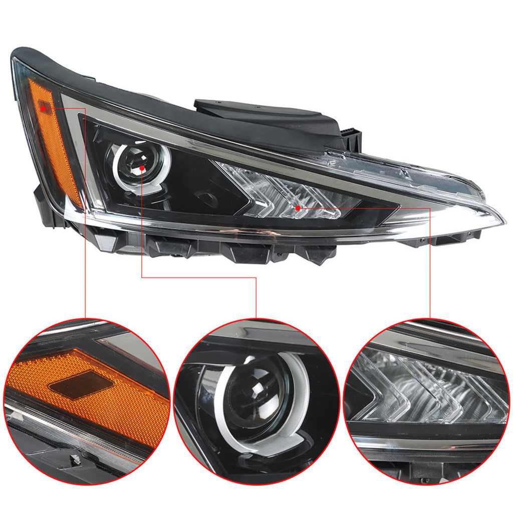 labwork Replacement for 2019 2020 Hyundai Elantra Projector Headlight Assembly Pair Left+Right Side (Passenger and Driver Side)