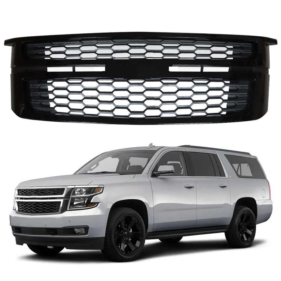 Labwork Front Upper Grille Assembly For 2015-2020 Chevy Tahoe Suburban LS LT black