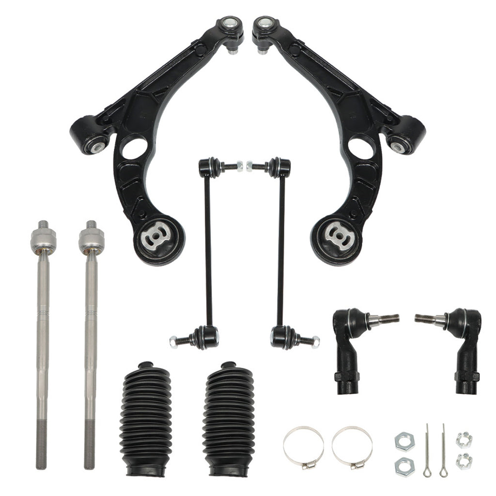 labwork Front Lower Control Arms with Sway Bars Tierods Replacement for 2013-2016 Dodge