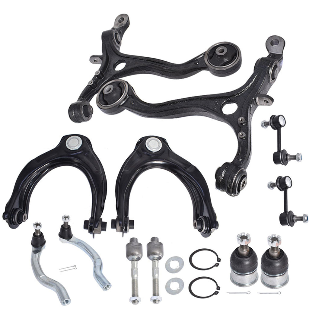 12pc Suspension Kit Front Lower Upper Control Arm Ball Joint for 08-12 Accord Lab Work Auto