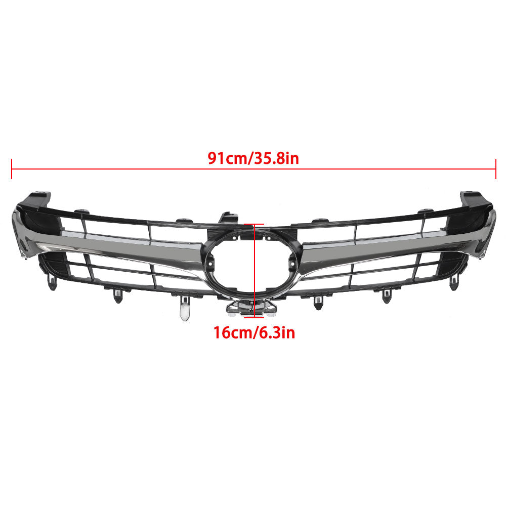 For 2015 2016 2017 Toyota Camry Hybrid LE SE Chrome Front Bumper Grille Grill