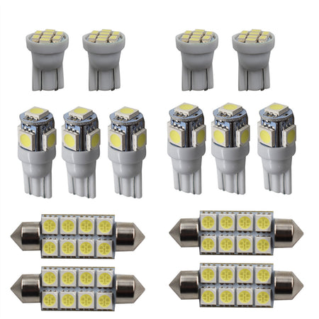 14x White LED light interior package kit For 1999-2016 Ford F250 F350 Super Duty Lab Work Auto