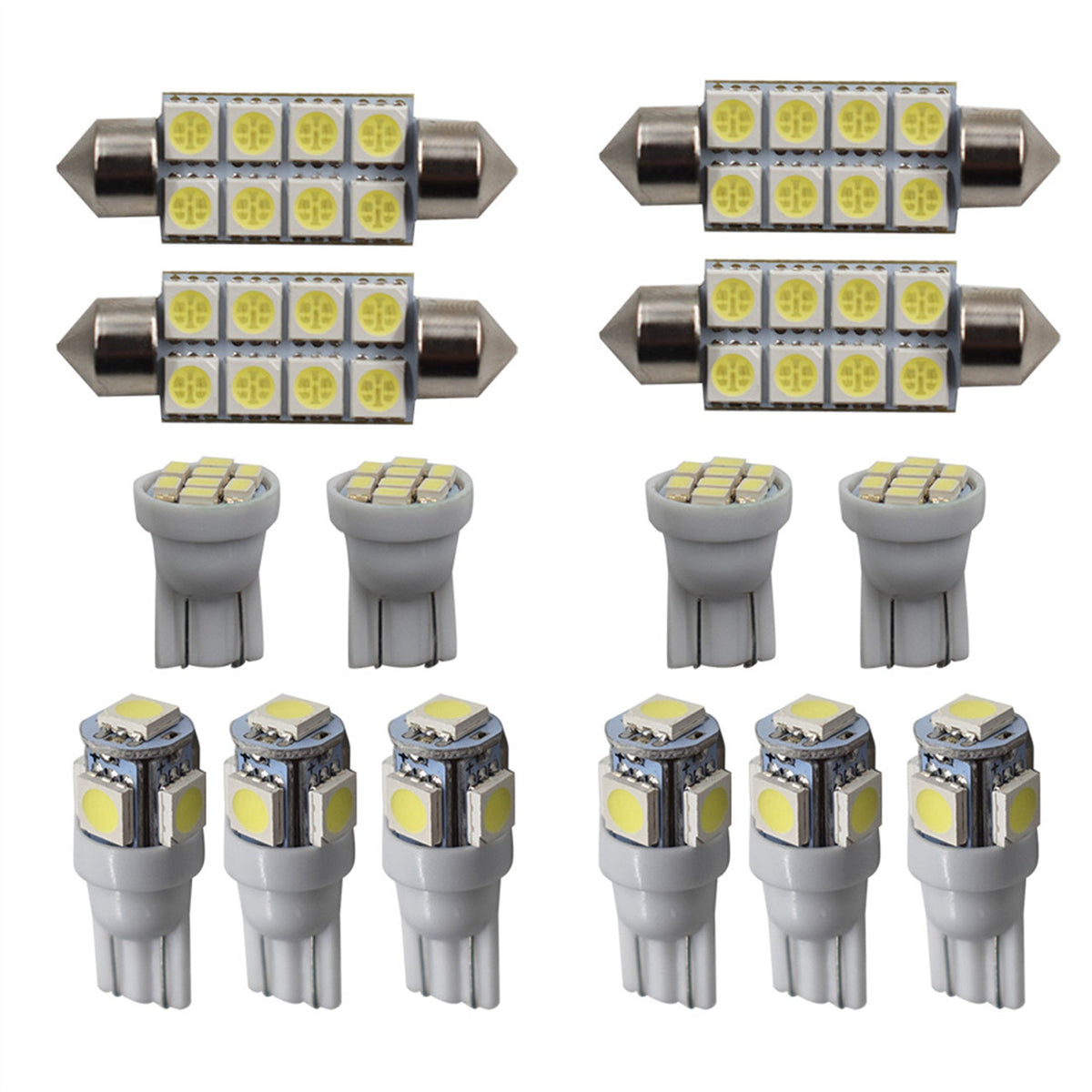 14x White LED light interior package kit For 1999-2016 Ford F250 F350 Super Duty Lab Work Auto