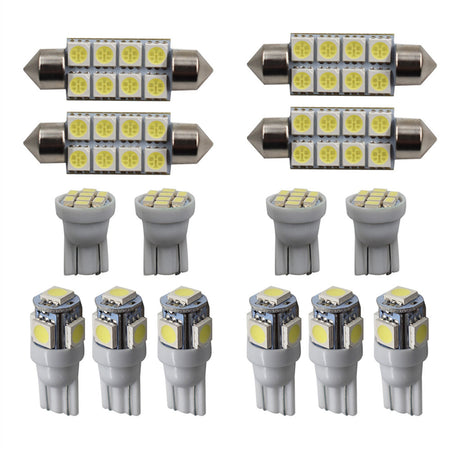 14x White LED light interior package kit For 1999-2016 Ford F250 F350 Super Duty Lab Work Auto