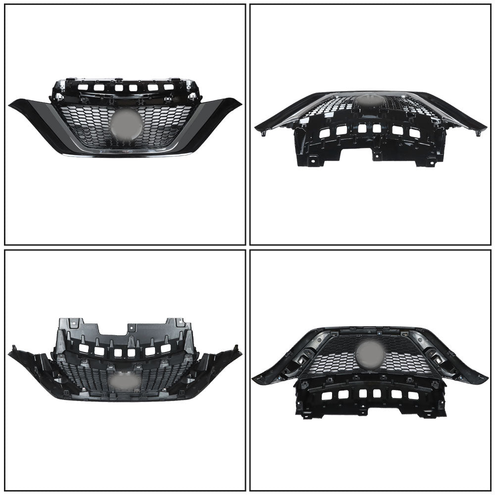 Black Mesh Grill For Nissan Versa Note 2017/2018/2019 Front Bumper Upper Grille