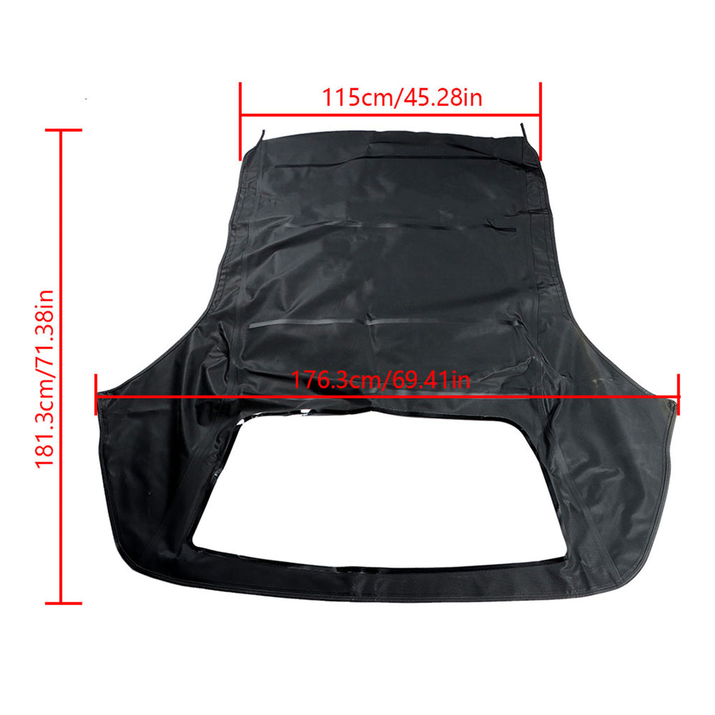 labwork Soft Top Replacement for 1986-1993 3-Series E30 Convertible Black Twill Plastic Window