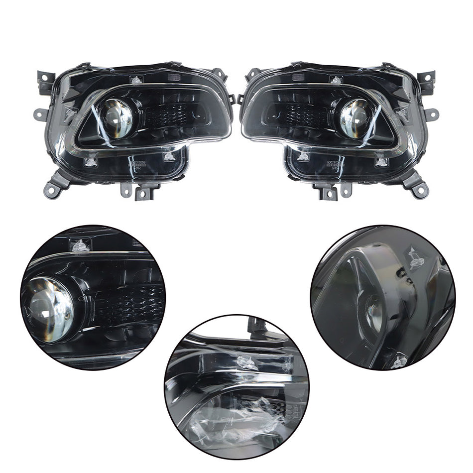 Labwork Right+Left HeadlightFor 2014-2018 Jeep Cherokee Projector Halogen Type