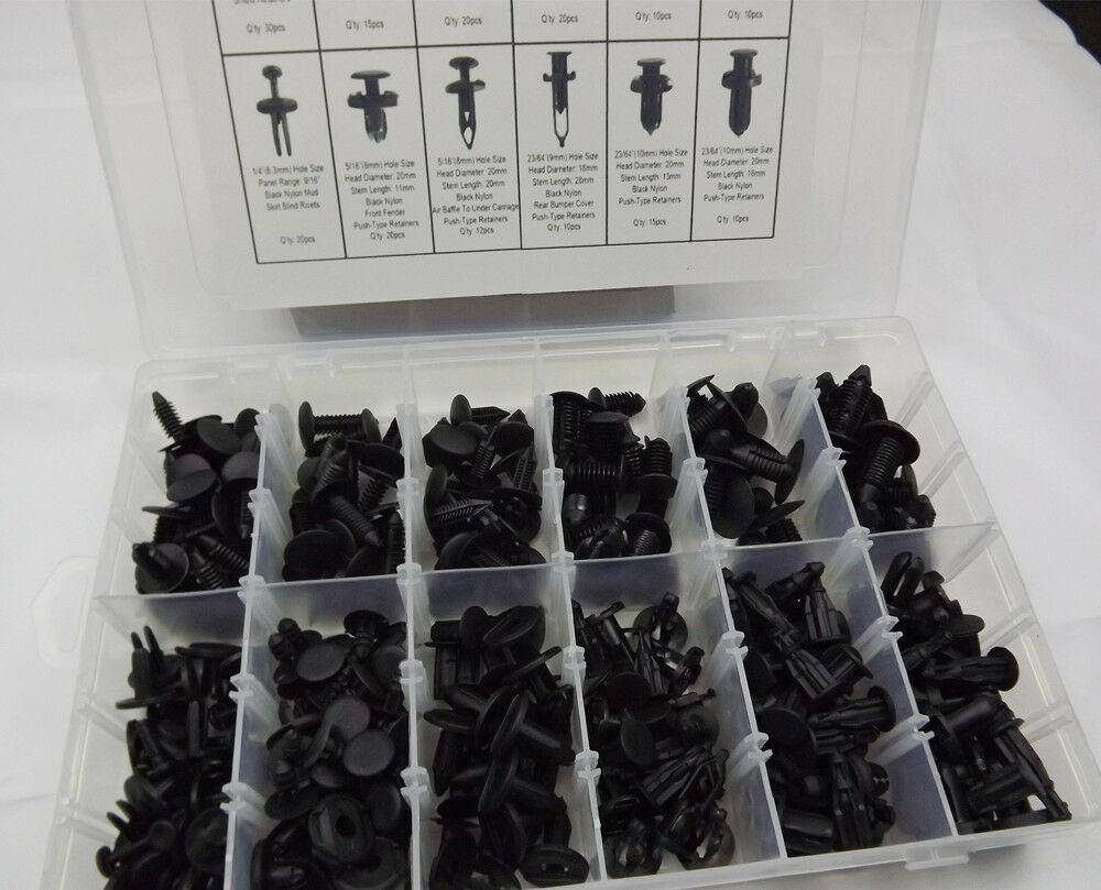 192 Clip Automotive Push Pin Retainer Assortment Kit For Toyota Honda GM Ford US Lab Work Auto