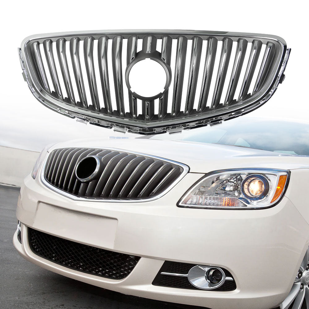 Front Bumper Upper Grille Chrome ABS Plastic Grill For 2012-2017 Buick Verano