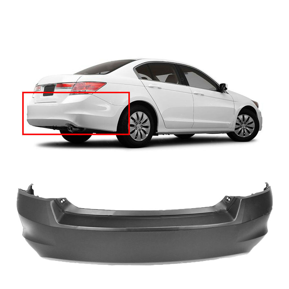 For 2008 2009 2010 2011 2012 Honda Accord Rear Bumper Cover Primered Replacement