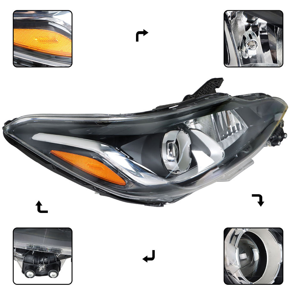 Labwork Right Headlight For 2019-2021 Chevy Spark Factory Halogen Type w/o DRL