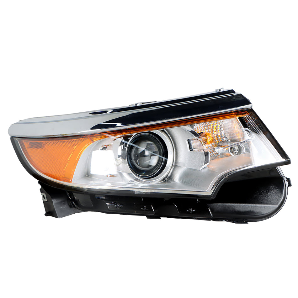 Labwork Right Side Headlight For 2011 2013 2014 Ford Edge HID Chrome Housing