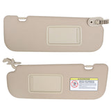 labwork 2 Beige Sun Visor with Makeup Mirror Right and Left Side Replacement for 2011-2016 Hyundai Elantra MD 852203X000 852103X000