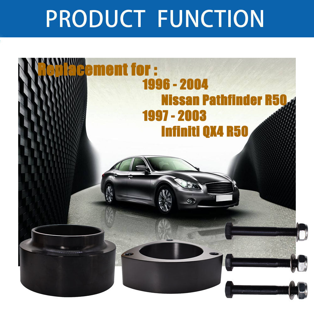 2.5" Front + 2.5" Rear Lift Kit Black For 96-04 Nissan Pathfinder Infiniti QX4 Lab Work Auto 