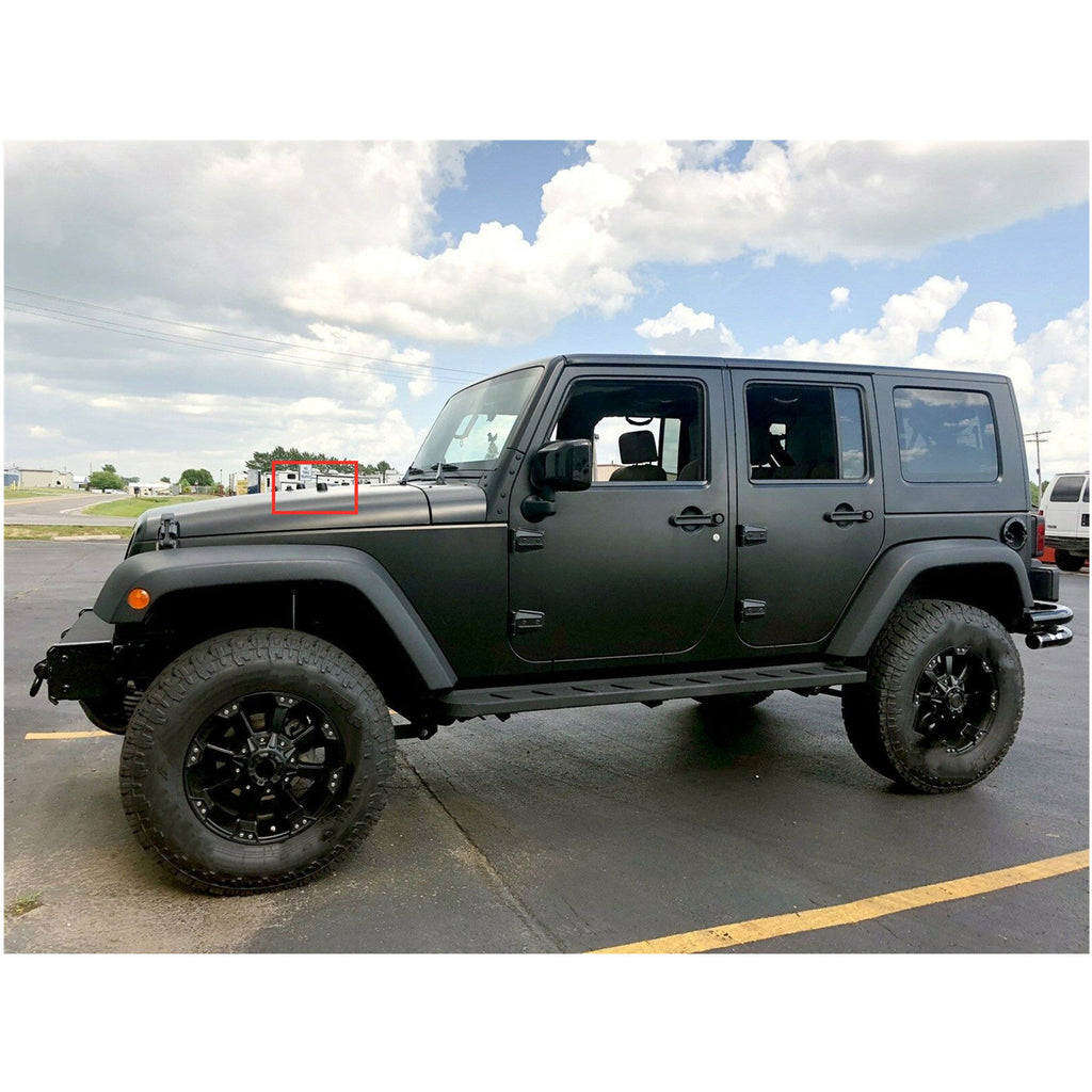 2 Black Rubber Bumper Cushion Hood Stoppers For 07-18 Jeep Wrangler Jk Body Lab Work Auto