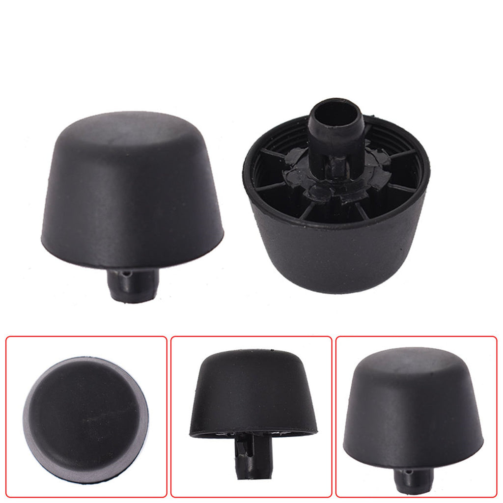 2 Black Rubber Bumper Cushion Hood Stoppers For 07-18 Jeep Wrangler Jk Body Lab Work Auto