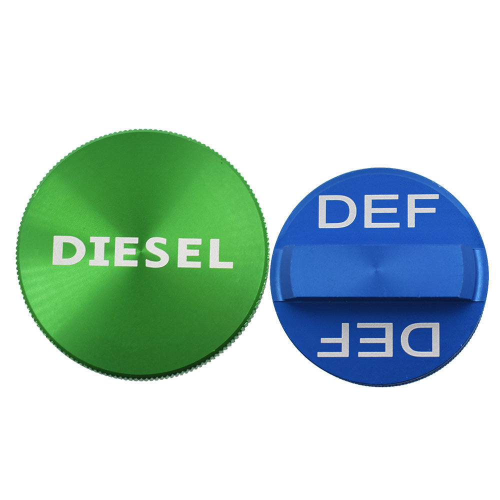 2 x For 2013-2018 Dodge Ram Magnetic Diesel Fuel Cap w/ Blue DEF Car Cap Covers Lab Work Auto