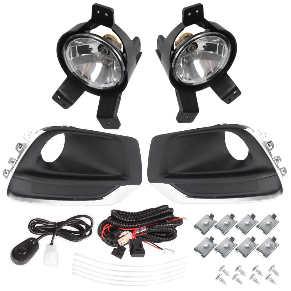 Labwork Front Bumper Left+Right Fog Light Assembly w/Switch For 17-19 Chevy Trax 4DOOR