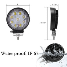 Load image into Gallery viewer, 20x 540W 27W Round Flood LED Work Light Bar Offroad Driving Lamp SUV Boat Truck Lab Work Auto